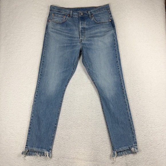 Levi's Premium Denim - Levis Premium 501 S Skinny Jeans Womens Blue Denim 33 (33.5x29) High Rise
